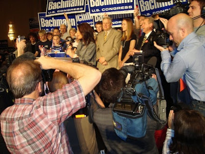 Michele Bachmann victory speech (Photo: Laura Gatz)