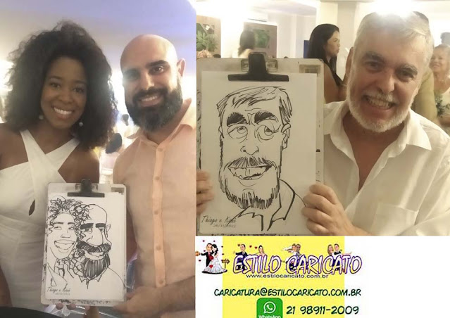 Caricatura ao vivo em casamento: Pechincha