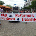 Professores de Pintadas realizam manifestação durante feira-livre contra a reforma da previdência