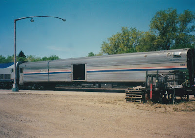 Amtrak Baggage Car #1761 at Minot, North Dakota, on December 22, 2001