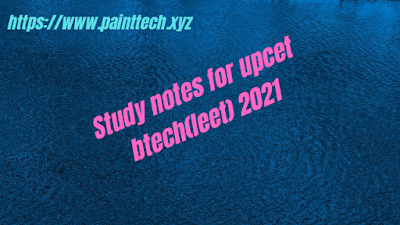 Upcet btech leet notes 2021
