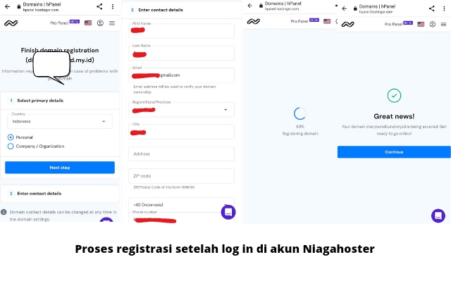 Registrasi verifikasi domain niagahoster