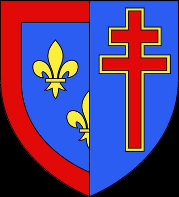 Brasão com a Cruz de Anjou