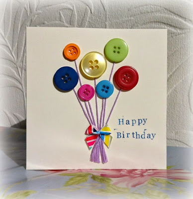 handmade button gift card