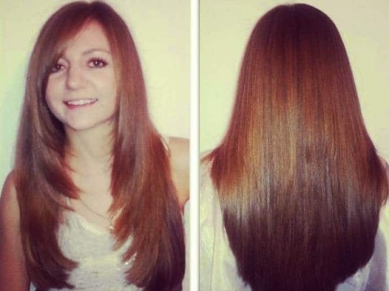 Contoh Model  Rambut  Wanita Layer Panjang  Poni  Samping  