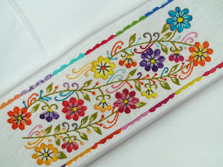 Vibrant and intricate embroidery border design perfect for adding a touch of elegance to your clothing or home decor