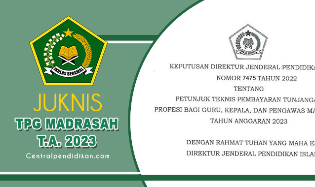 Petunjuk Teknis Juknis TPG Madrasah Tahun 2023