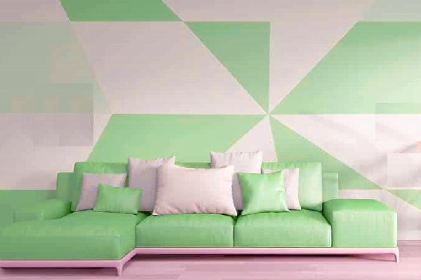 how to paint geometric shapes on walls