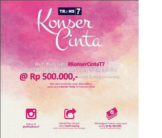 Info Kontes - Kontes Foto Konser Cinta Berhadiah Uang Tunai Total 1,5 Juta