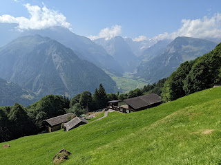 View on the hike from Braunwald to Oberblegisee