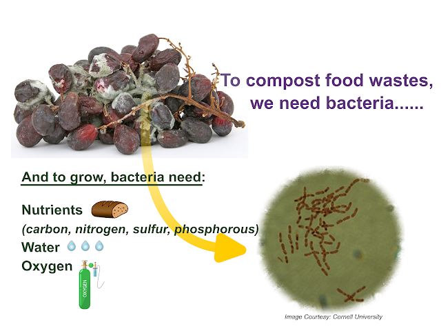 in iComposteur wordt composteren door bacteriën gedaan