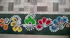 border rangoli art to make at home