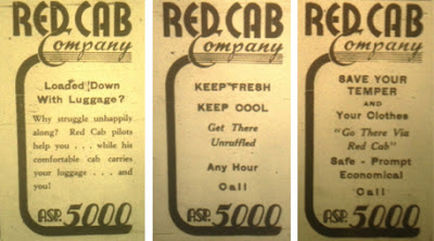 More 1940s Red Cab ads