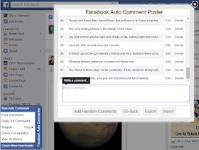 Facebook Auto Random Comments