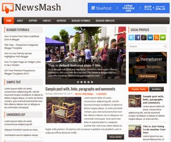 NewsMash - Responsive 3 Column Blogger Template