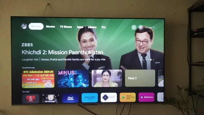 iFFALCON Q73 4K TV Review Dashboard Display