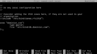 configuración de un servidor BIND - DNS en Debian