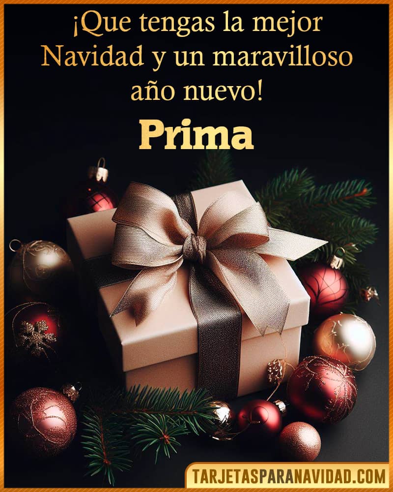 Mensaje de navidad para mi Prima