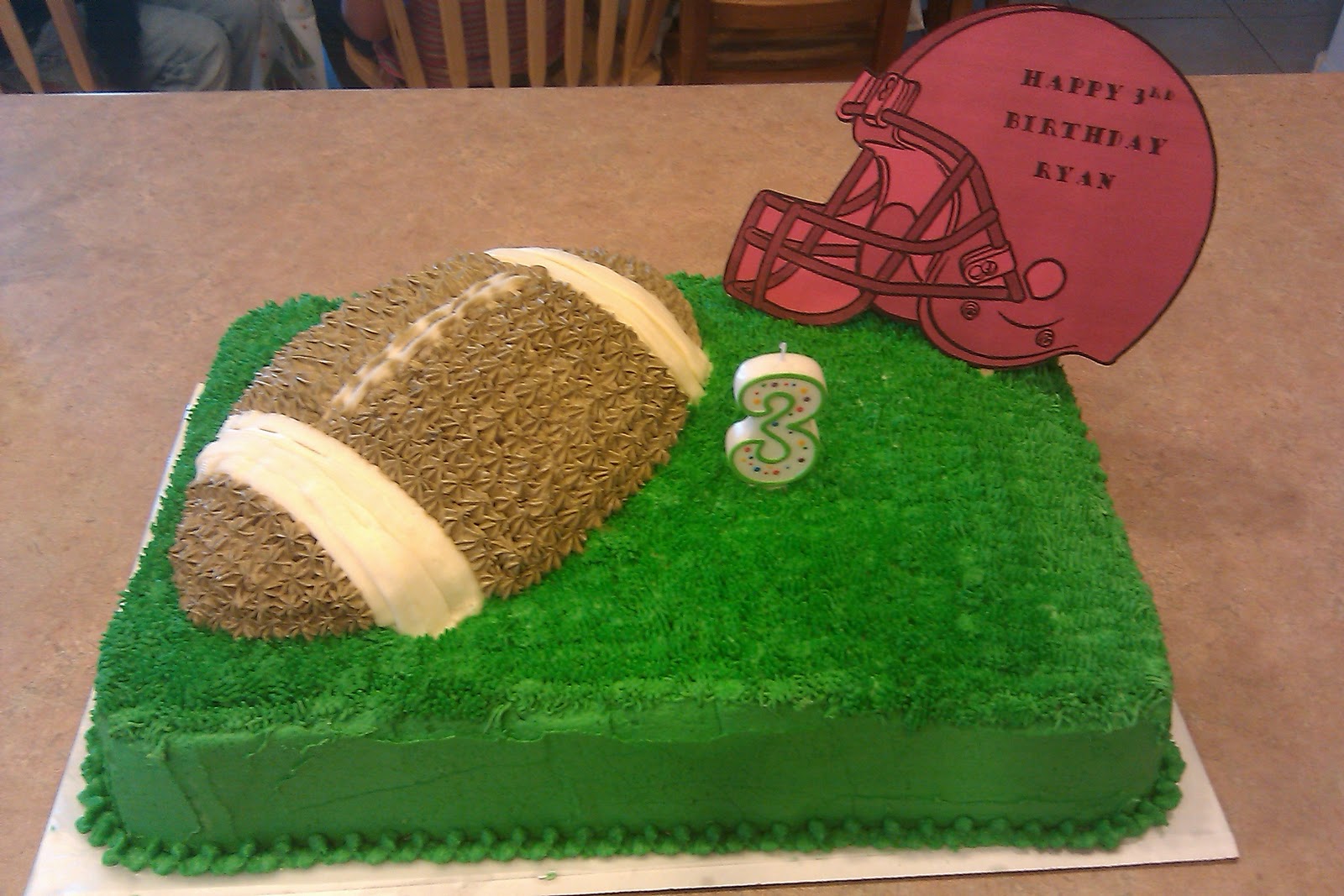 Cake & Crum by M.Elyse: Football Cake- Happy Birthday Ryan