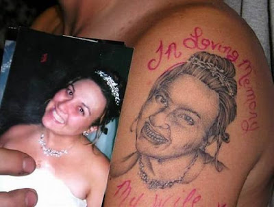 Tattoo of his wife