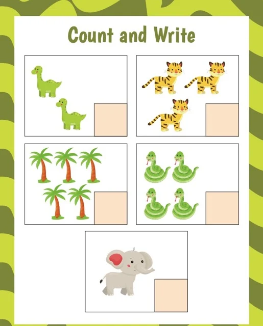 Numbers 1-5 Worksheet Page 34