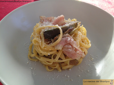 Carbonara di carciofi e pancetta