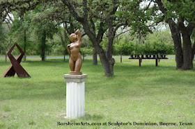Gemini bronze sculpture on exhibit in ranch in Boerne Texas Sculptors Dominion Barrera Family