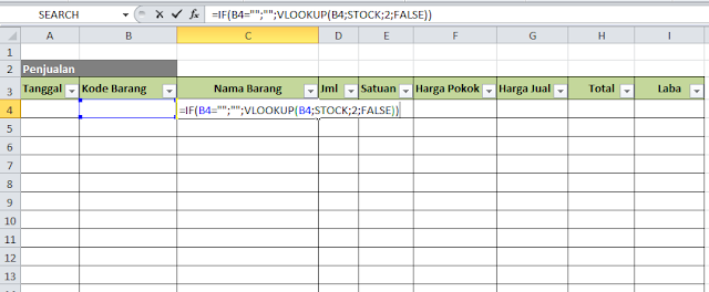 Aplikasi Stok Barang dengan Excel