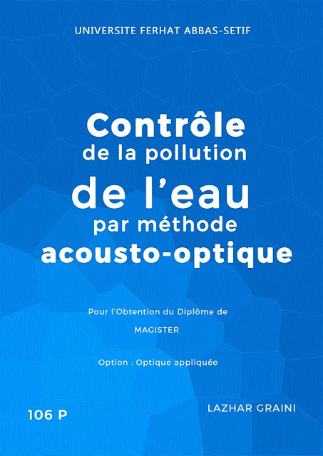 Contrôle de la pollution de l’eau par méthode acousto-optique