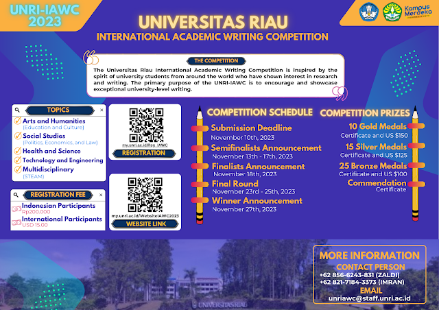 Universitas Riau - International Academic Writing Competition (UNRI-IAWC) 2023