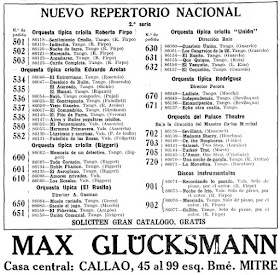 Annonce von Glücksmanns Casa Lepage, Buenos Aires, 1914