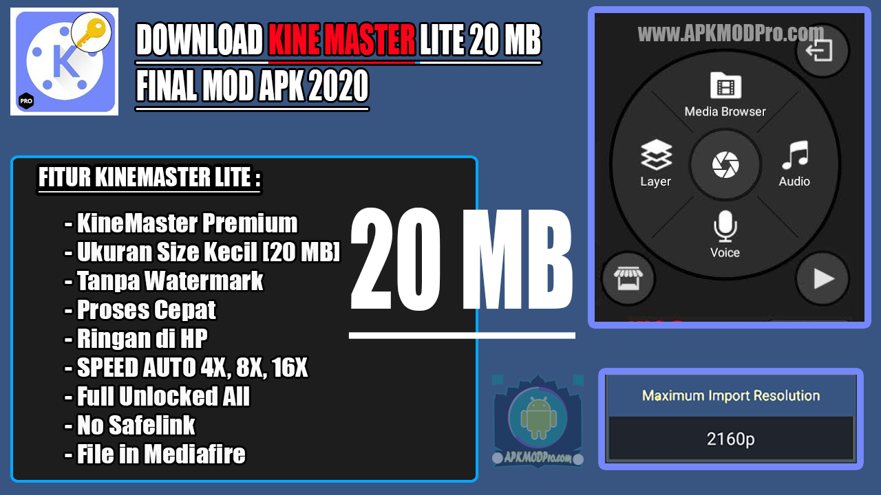 Download KineMaster Lite Final MOD Apk [Full Unlocked] 2020  APKMODPro