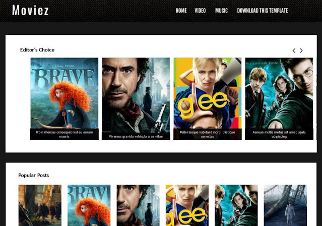 Moviez Movie Blogger Template
