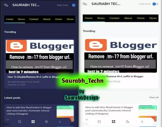 Saurabh Techn - Premium Blogger Template Free Download By SaurabhDesign.