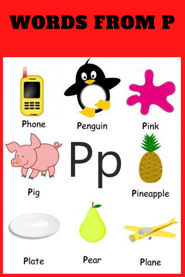 Words That Start With P for Kids 