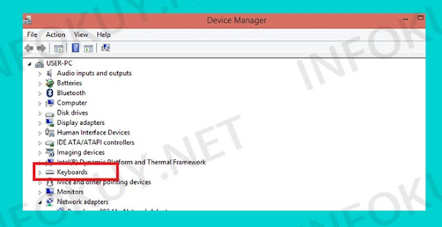 Masuk ke Device Manager - Keyboard Laptop Tidak Berfungsi