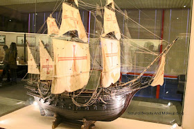Model of sailing boat at Macau Maritime Museum