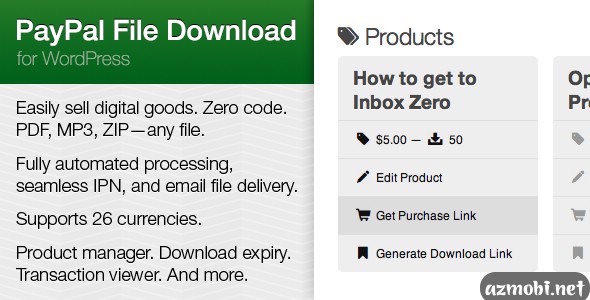 PayPal File Download WordPress Plugin V1.3