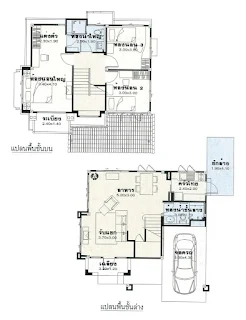 บ้านสองชั้น 3 ห้องนอน 2 ห้องน้ำ 1 จอดรถ [บ้านพลอยไข่มุก 38]