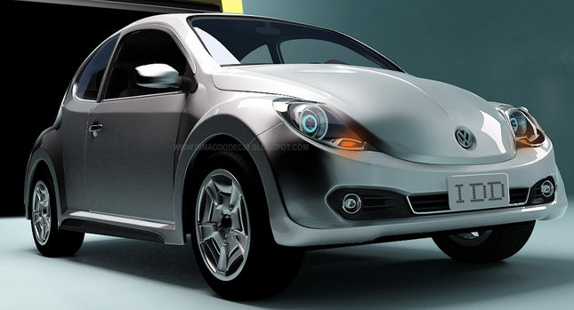 This here design study for a New Beetle MkII was penned by our Brazilian