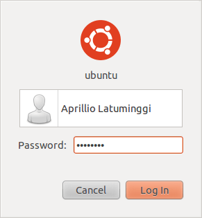 Login ke dalam Ubuntu