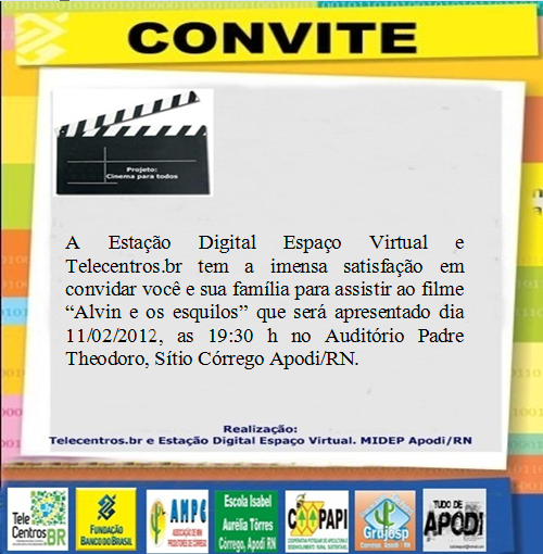 Sessão Cine kids Cinema para todos Alvin e os Esquilos - 11-02-2012