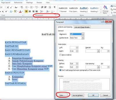 Cara Membuat Daftar Isi di Microsoft Word