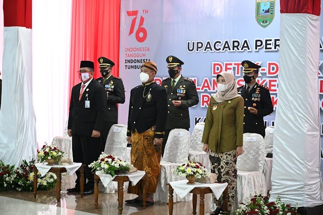 Upacara  Peringatan HUT RI ke 76 di Kebumen berlangsung khidmat