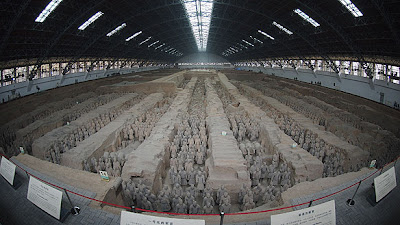 the macrograph of terracotta warrior 