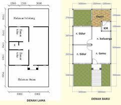 Denah rumah minimalis tipe 45 