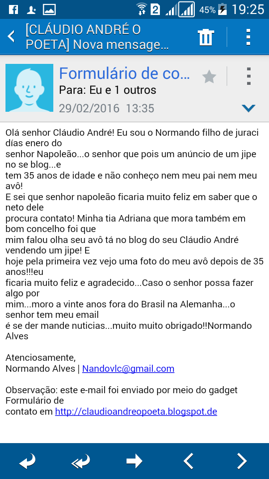 BONCONSELHENSE QUE MORA NA ALEMANHA DESEJA FALAR COM SEUS FAMILIARES 