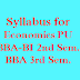 Syllabus for Economics PU, BBA-BI 2nd and BBA 3rd sem