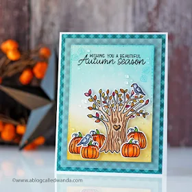 Sunny Studio Stamps: Happy Harvest Beautiful Autumn Nutty For You Dies Autumn Splendor Fall Themed Cards by Wanda Guess