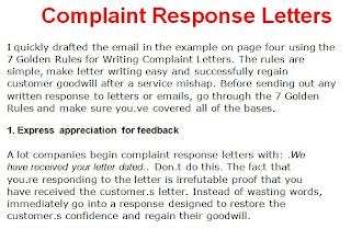 Email of complaint
